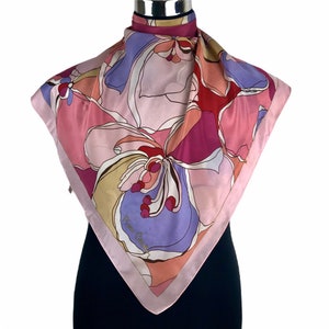 Free post Authentic silk scarf 33x34 M 1267