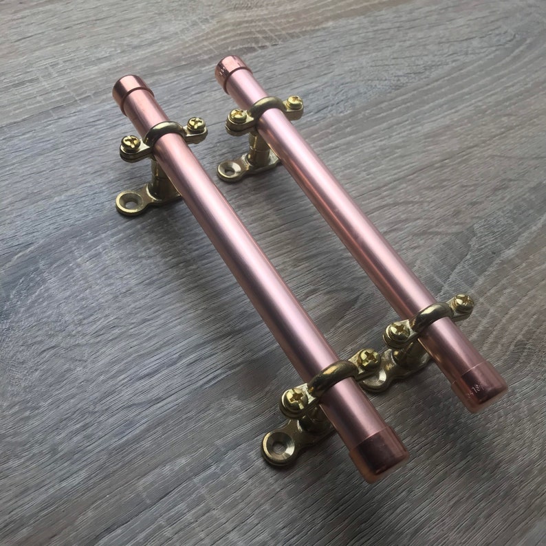 Door Handles / Copper Kitchen Door / Drawer Handles / Copper Etsy