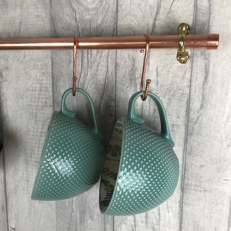 Copper hanger accessory Mug Rack utensil rail rack 40cm Etsy