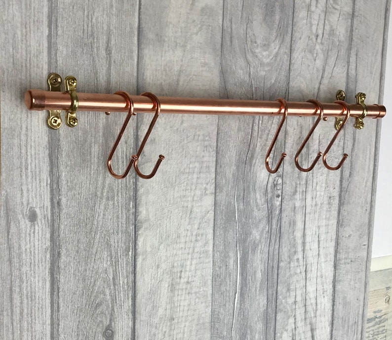 Copper Hanger Accessory Mug Rack Utensil Rail Rack 40cm Etsy UK