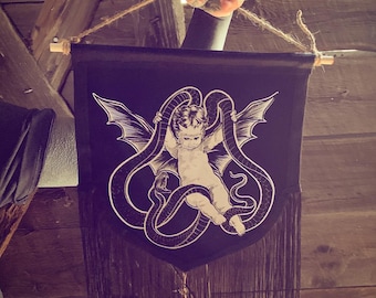 Evil cherub banner