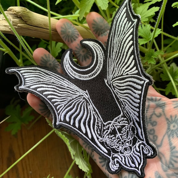 Bat embroidered patch