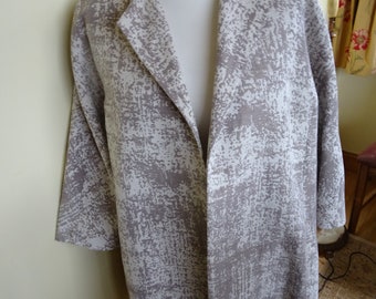 Windsmoor Collarless Dress Duster Coat in Cream and Beige size 18