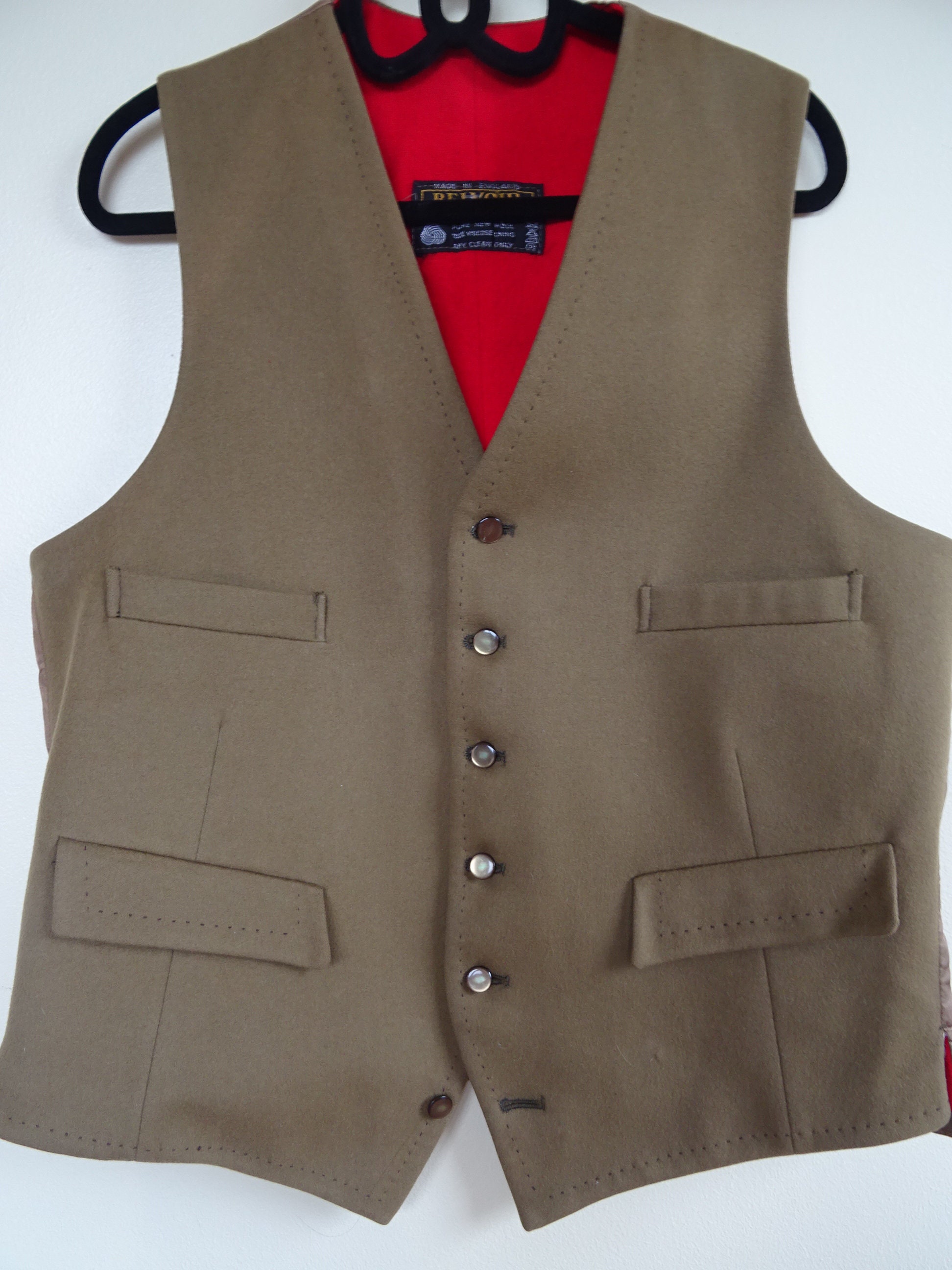 Vintage Moleskin Pure New Wool 1960s Belvoir Mustard Coloured Etsy