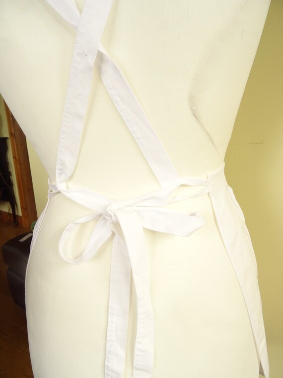 Vintage Short White French Maid's/Cafe Apron from… - image 10