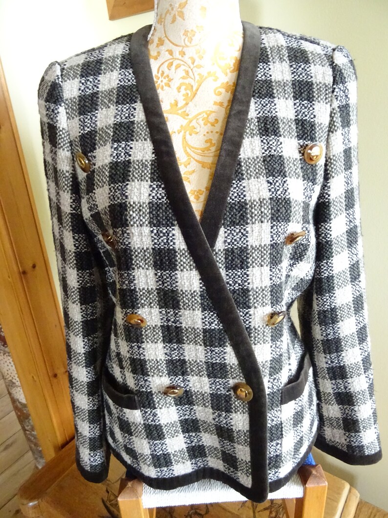 Vintage Tejer patrón 1940s Mujer Chaqueta Corta Ajustada largo y corto mangas.