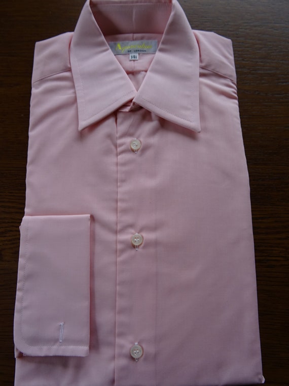 Vintage 1970s Pink Aquascutum Dagger Collar Shirt… - image 2