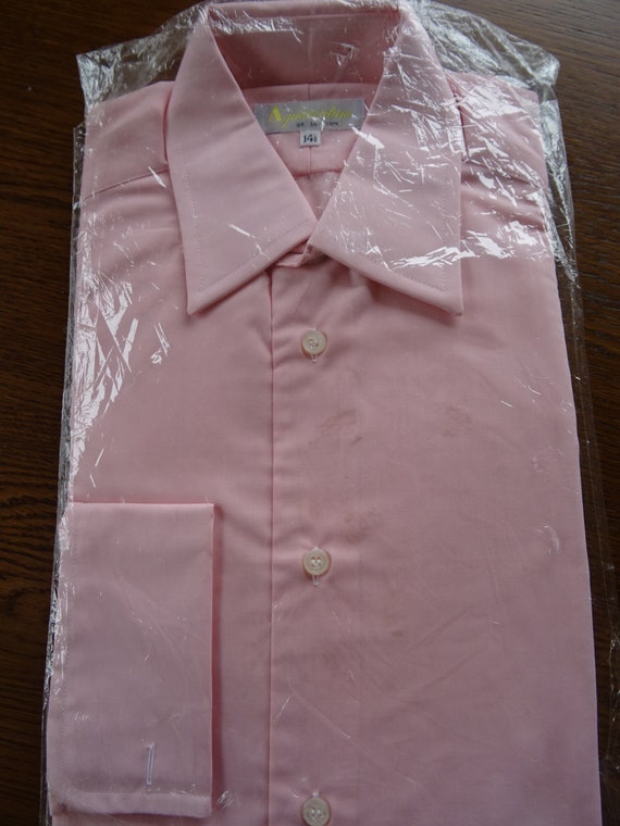 Vintage 1970s Pink Aquascutum Dagger Collar Shirt… - image 3