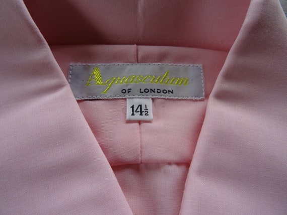 Vintage 1970s Pink Aquascutum Dagger Collar Shirt… - image 4