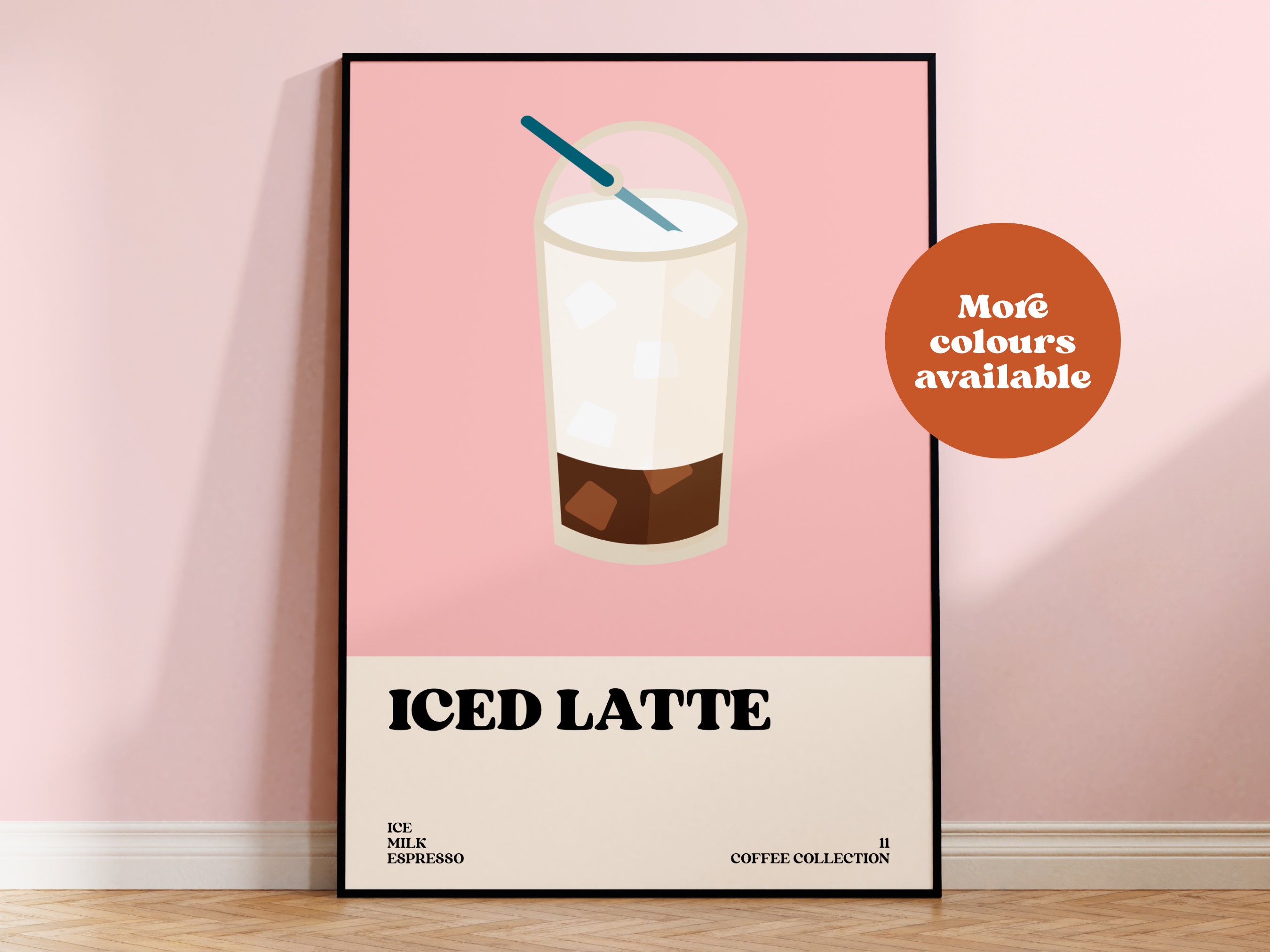 Extra Large Iced Coffee Lover Coffee Cup Typography Poster for Sale by  Retrospacetive Design