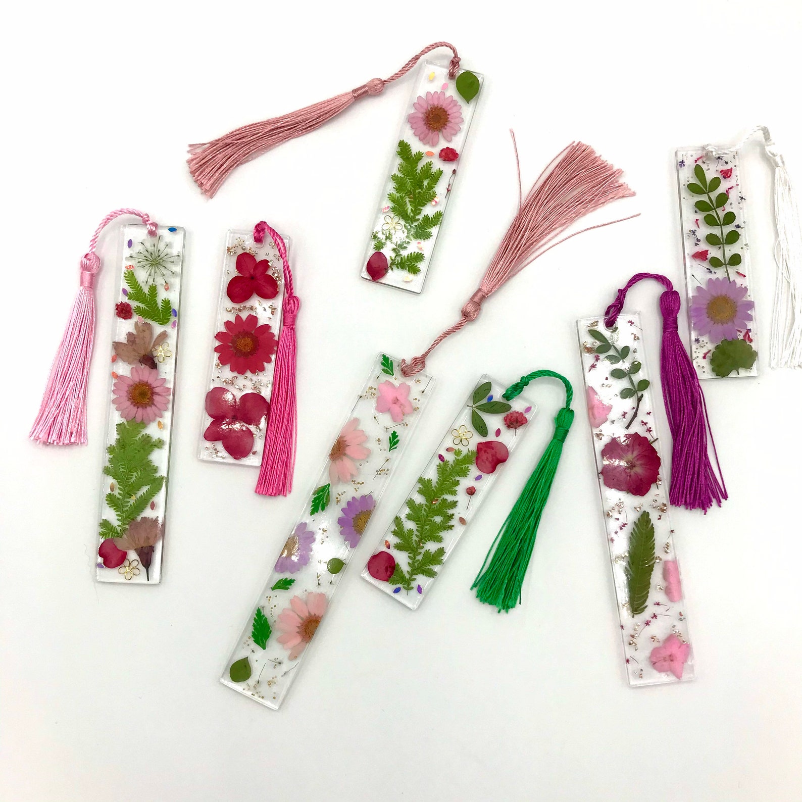 Handmade real flower resin bookmark Etsy