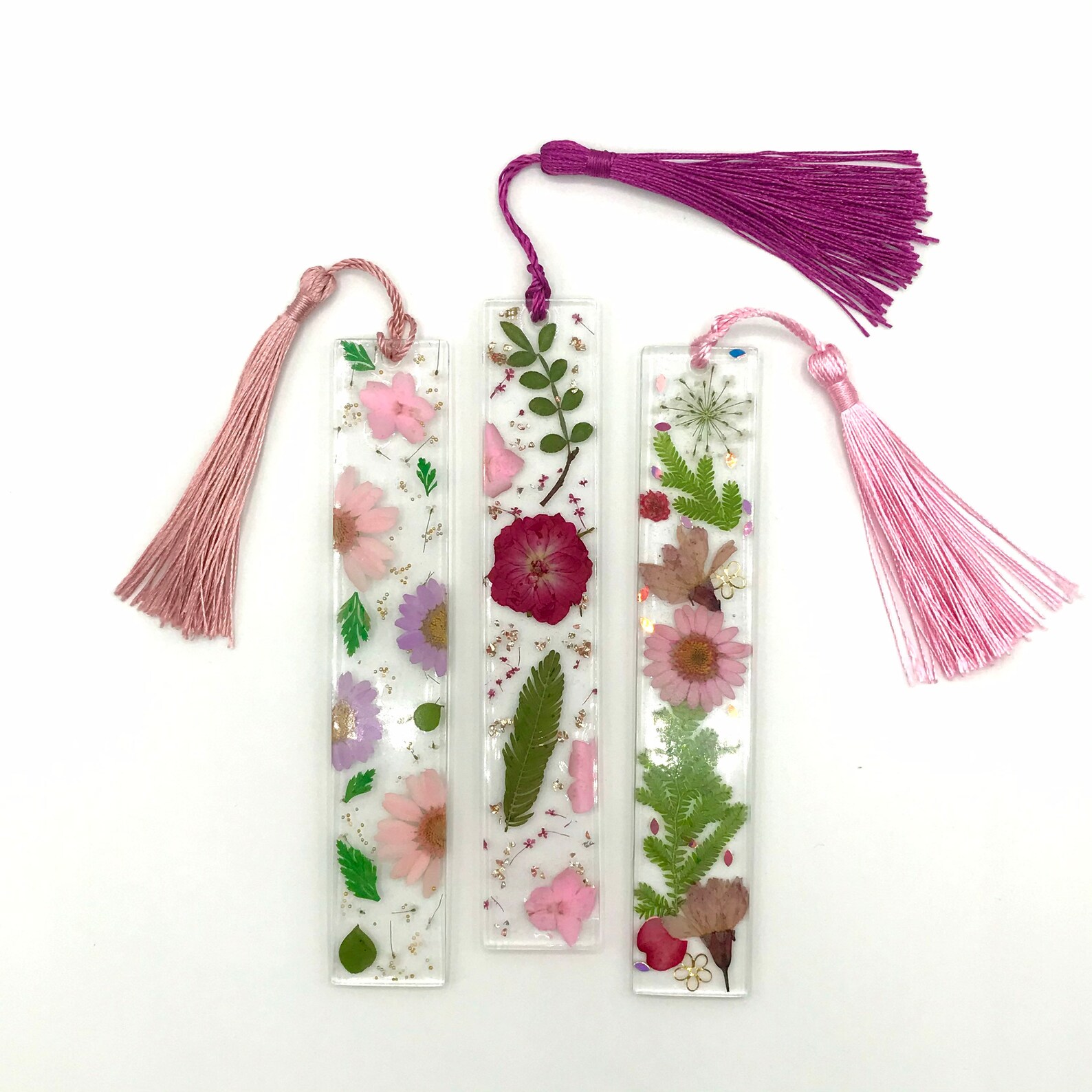 Handmade real flower resin bookmark Etsy