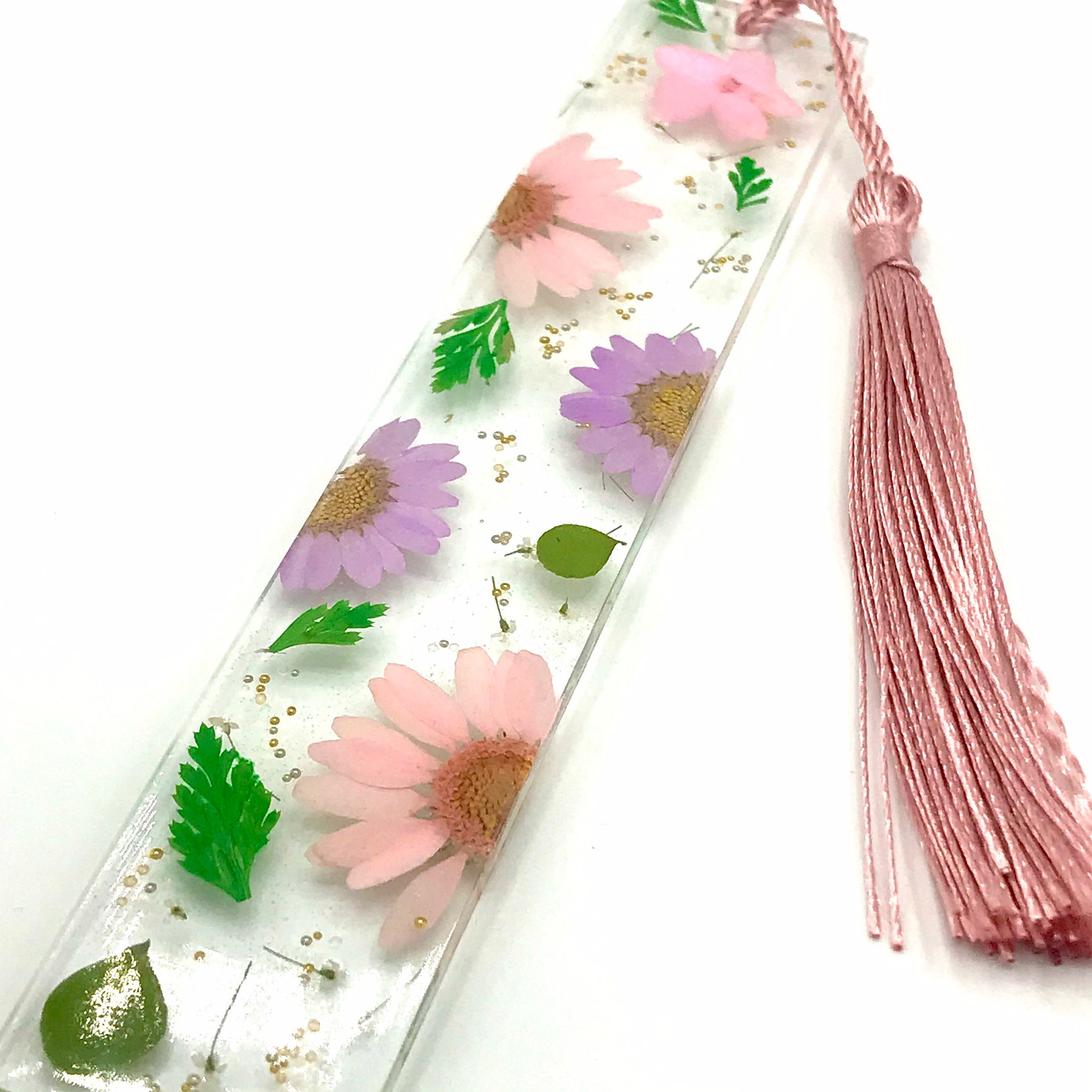 Handmade real flower resin bookmark Etsy