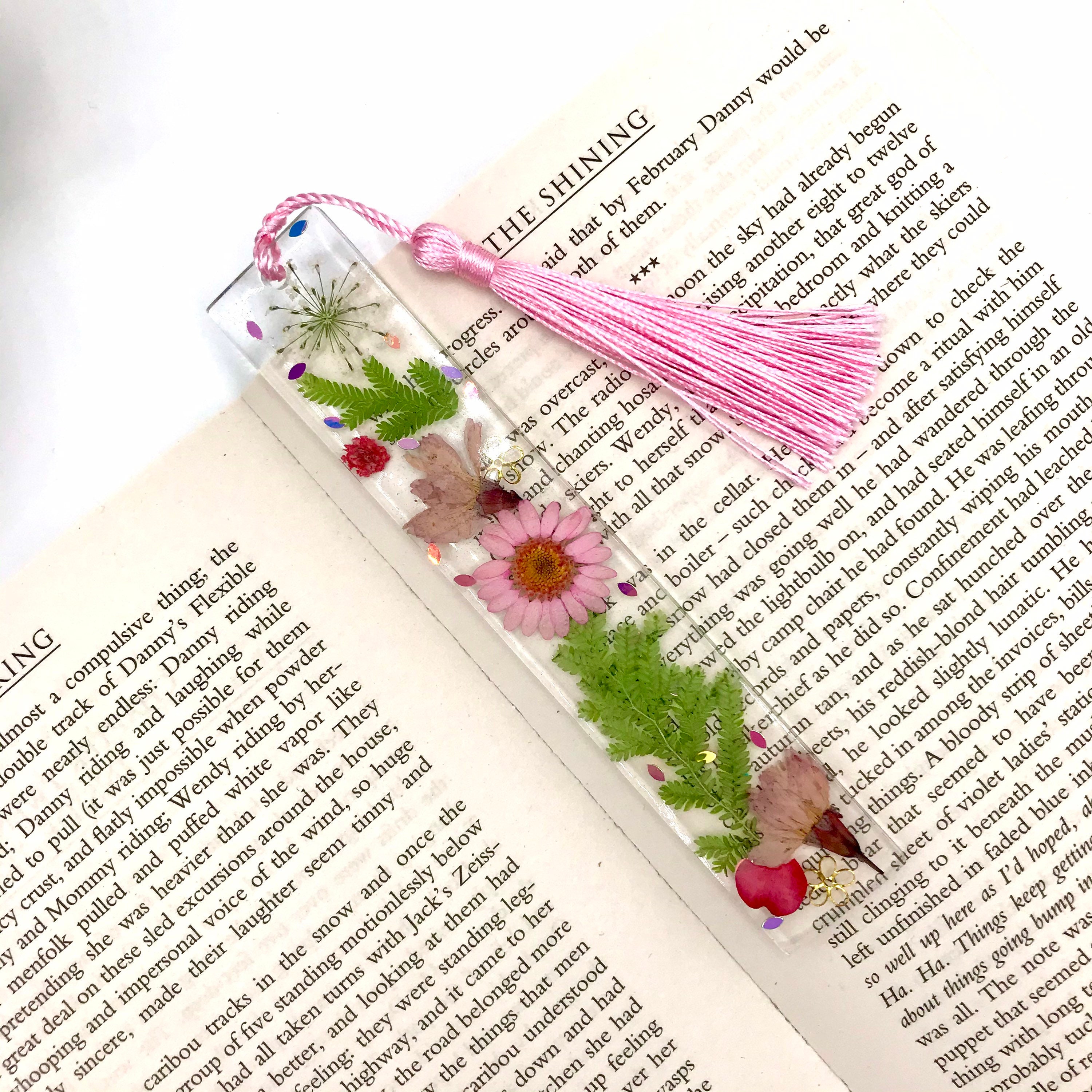Handmade real flower resin bookmark Etsy