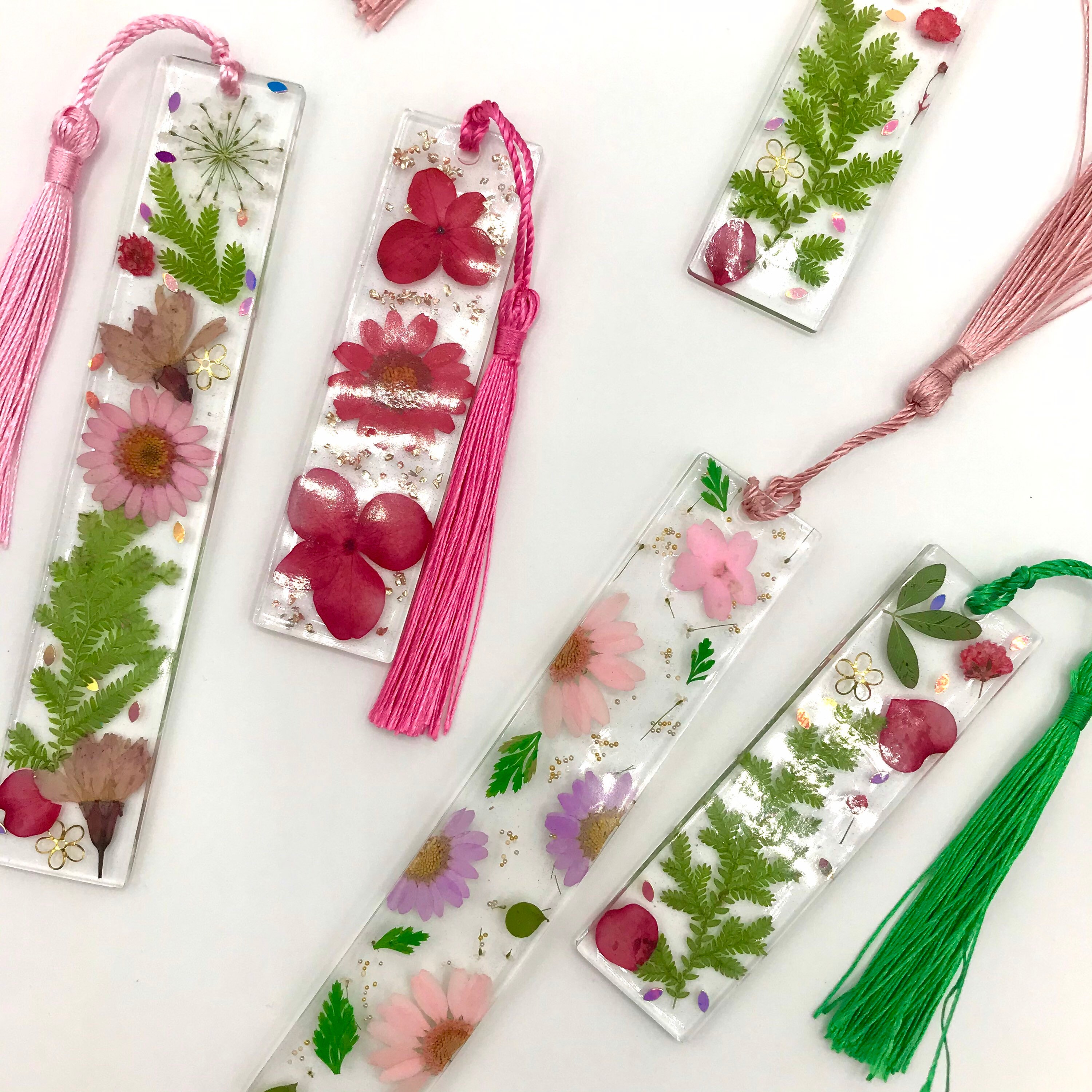 Handmade real flower resin bookmark Etsy