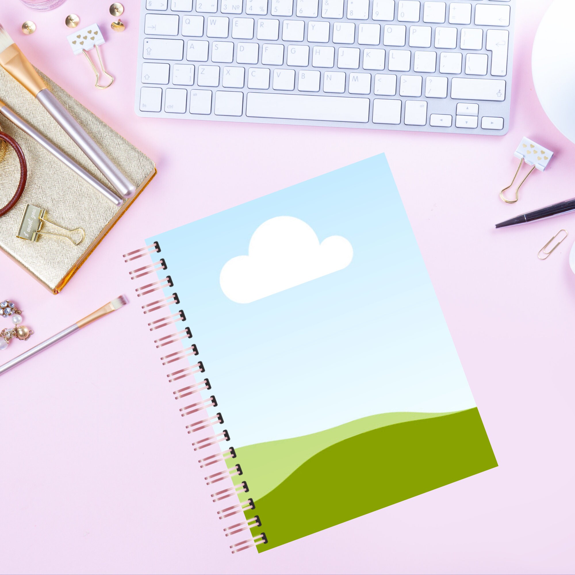 Journal/Planner Mockup Templates for Canva - Etsy México