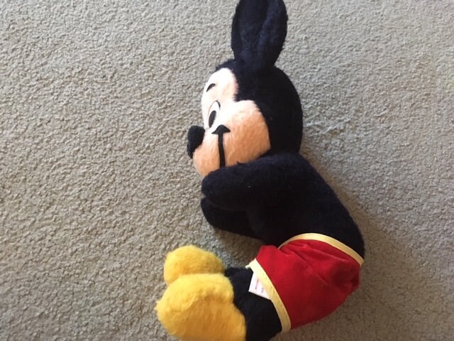 Vintage Mickey Mouse Plush Toy And Other Assorted Items Etsy