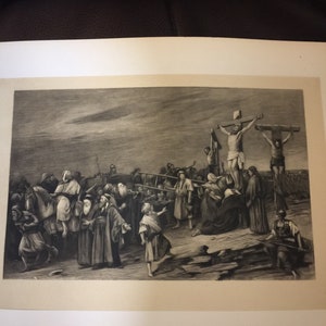 Antique photogravure, From One Hundred Crowned Masterpieces of Painting Collection