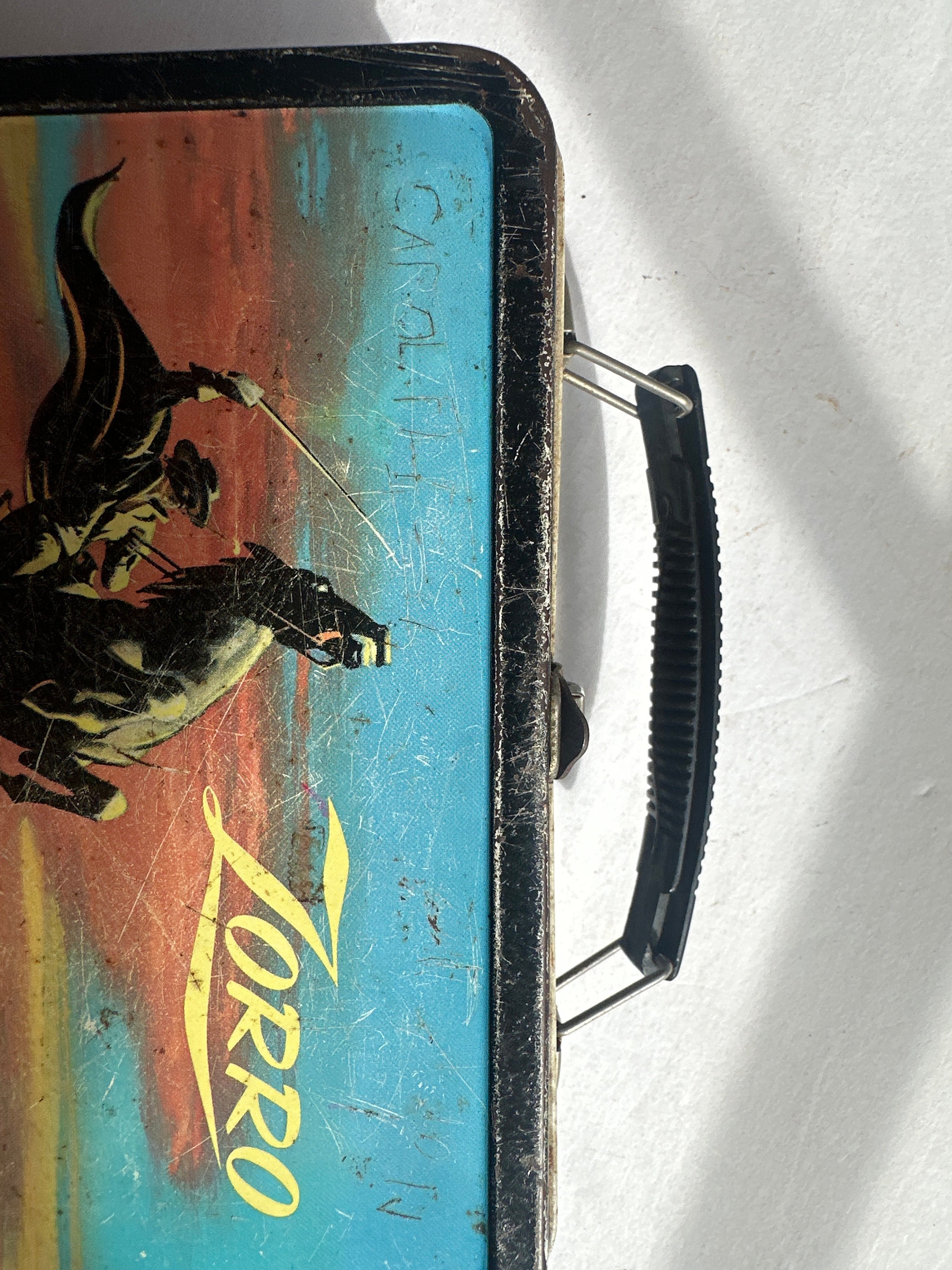 1958 Zorro Metal Lunchbox, Allison, Walt Disney, Nashville, Tenn