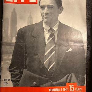 Life magazine, December 1, 1947, Gregory Peck, Queen Elizabeth’s wedding, original