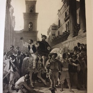 Antique photogravure, From One Hundred Crowned Masterpieces of Painting Collection