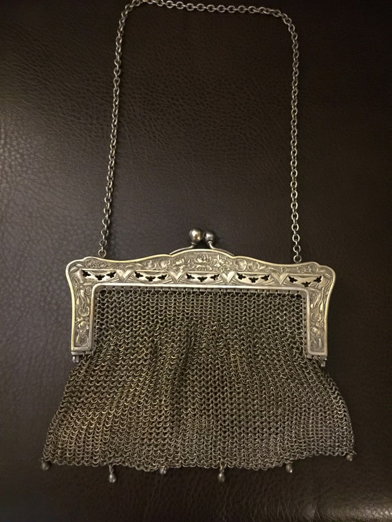 antique chainmail purse