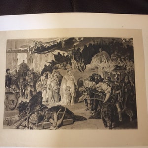 Antique photogravure, From One Hundred Crowned Masterpieces of Painting Collection