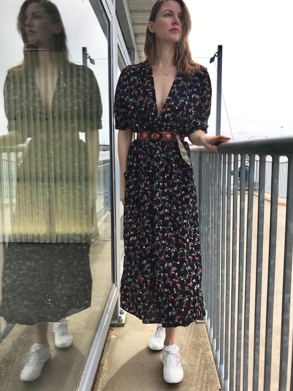 Retro Vintage Flower Prairie Dress