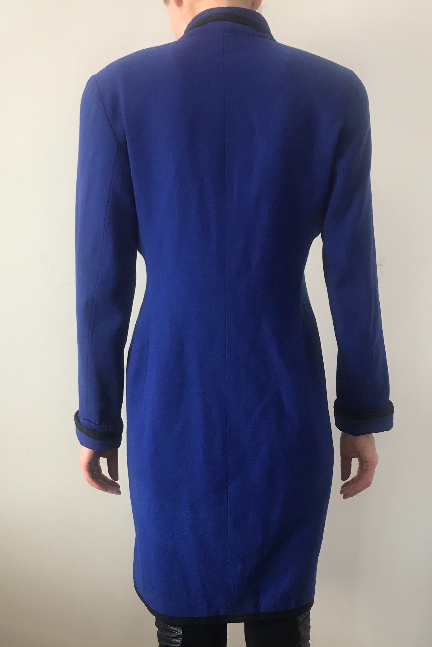 Azure Blue Slim Coat Vintage Ann Taylor | Etsy
