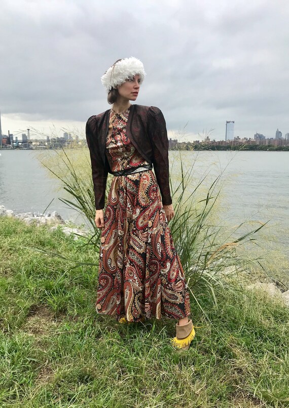 Vintage Textured Haute Couture Bolero Jacket