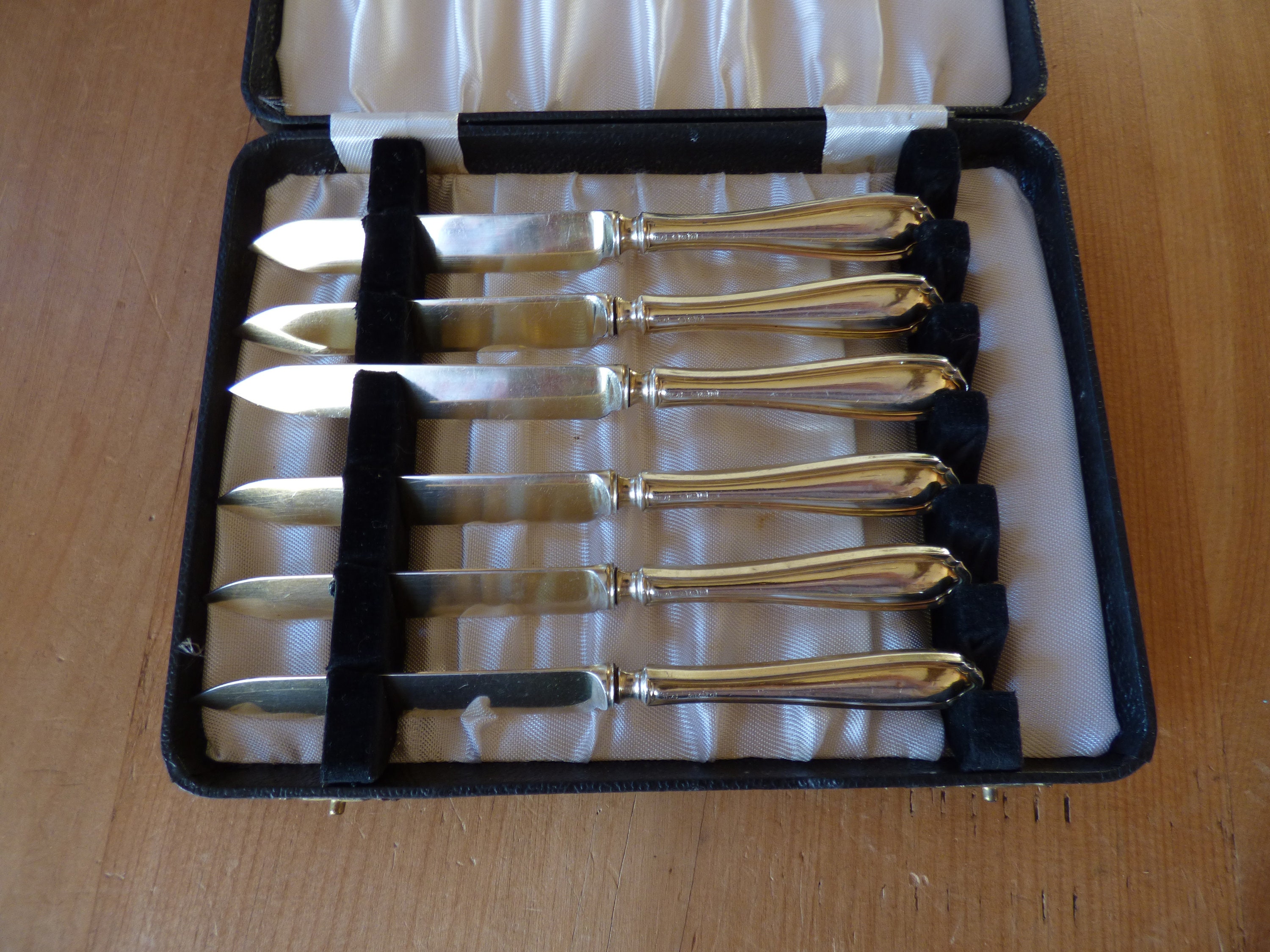 Ensemble de Six Couteaux à Manche en Argent Sterling