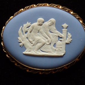 Wedgwood Blue Jasperware Brooch