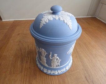 Wedgwood Blau Jasperware Süßigkeiten/Keksdose