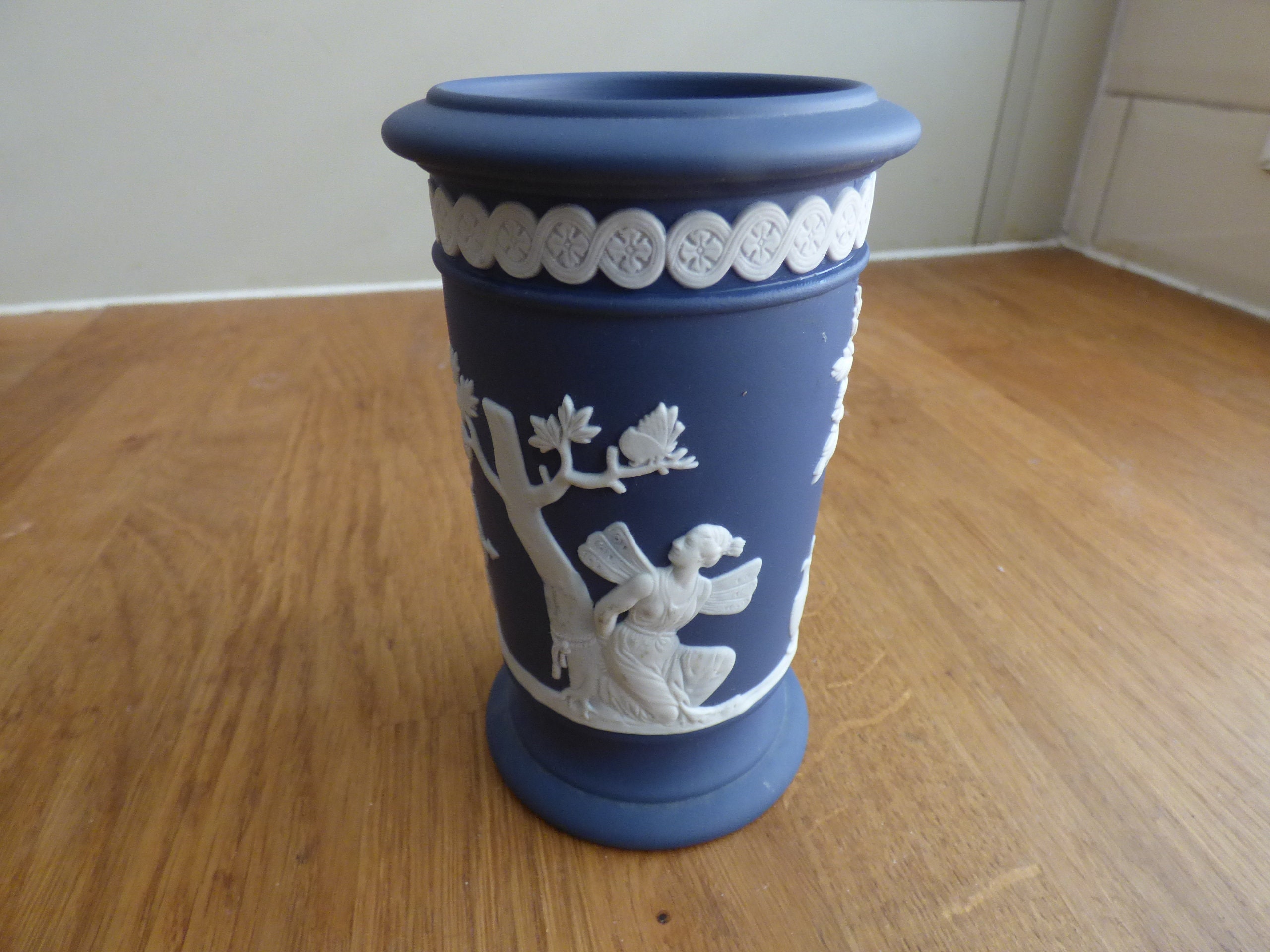 Wedgwood Blue Jasperware Spill Vase - Etsy