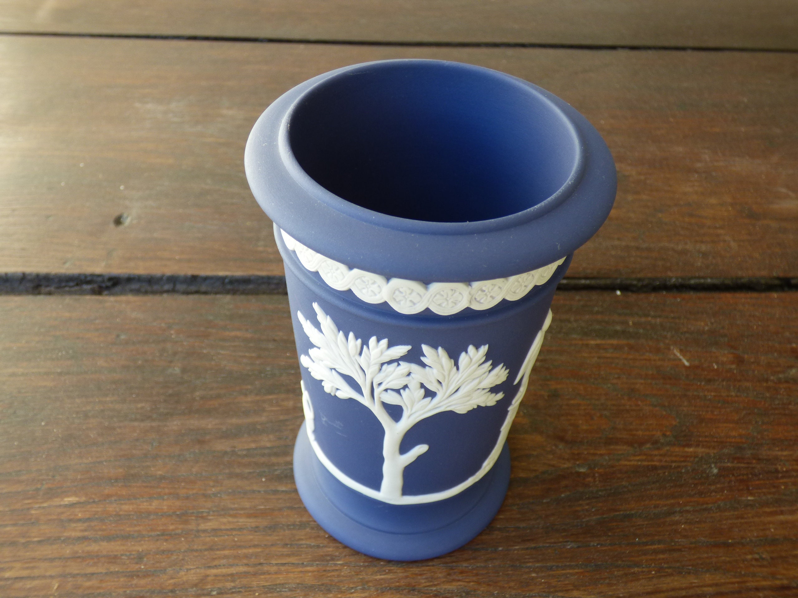 Wedgwood Rare Portland Blue Spill Vase
