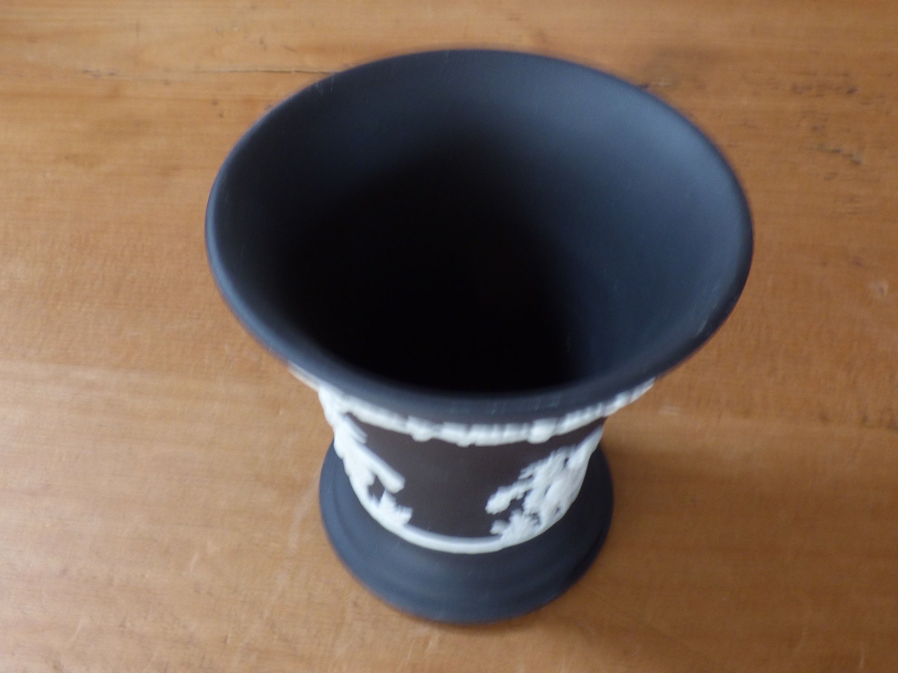 Wedgwood Rare Noir Jasperware Trompette Vase