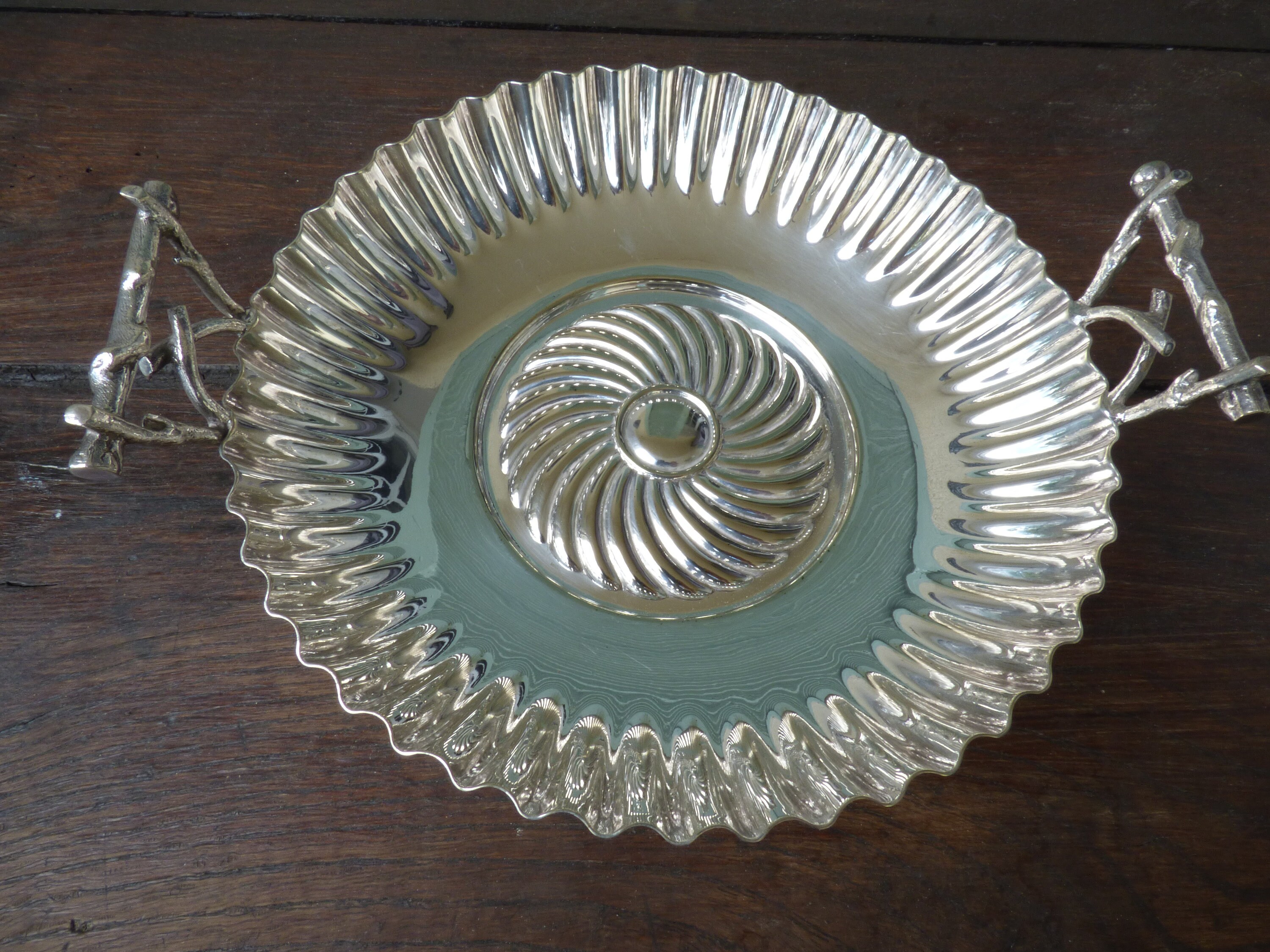 Antique Plaqué Argent Bon Dish