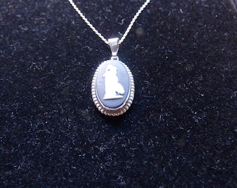 Wedgwood Rare Black Jasperware & Sterling Silver Pendant