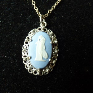 Wedgwood Blue Jasperware & Sterling Silver Pendant