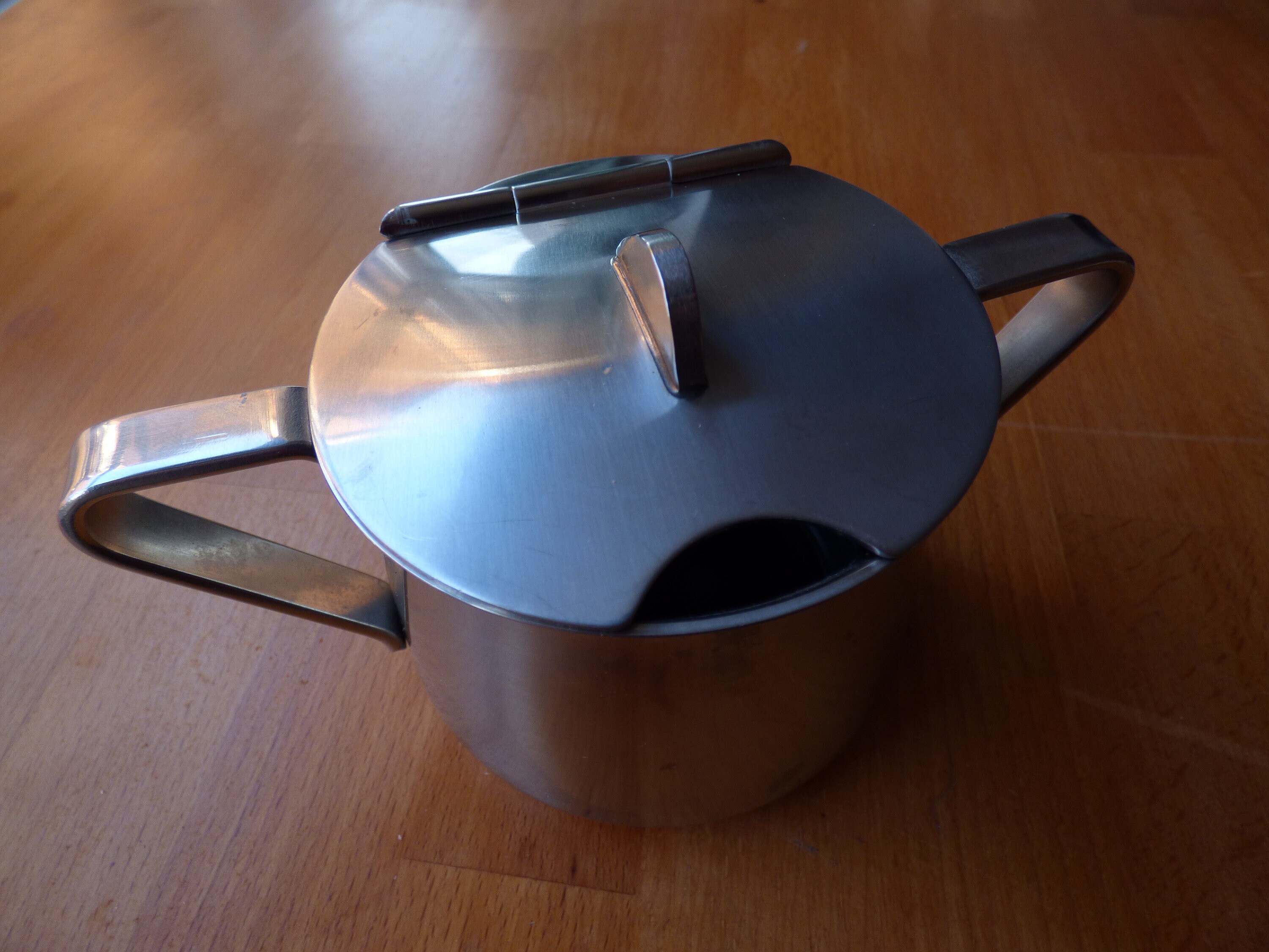 Vintage 1970 Alfra Alessi Sugar Bowl en Acier Inoxydable