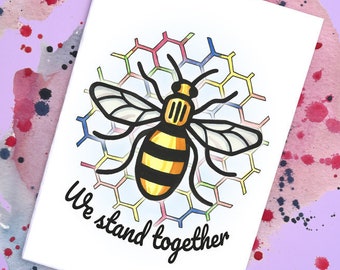 Manchester Bee Handmade Card