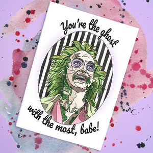 Tarjeta hecha a mano de Beetlejuice