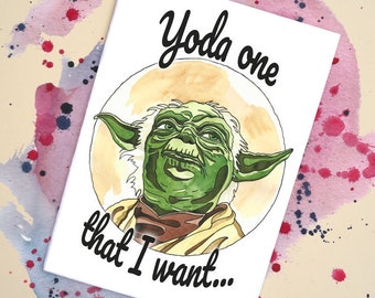 Carte faite main Yoda / Star Wars