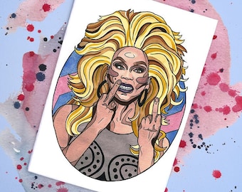 Carte faite main RuPaul