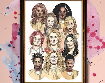 Orange Is the New Black Watercolour Print