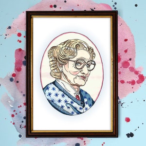 Mrs. Doubtfire Watercolour Print