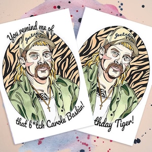 Handgemaakte Joe Exotic / Tiger King-kaart