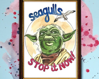 Yoda / Star Wars Watercolour Print