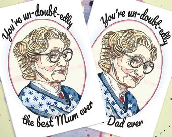 Mrs. Doubtfire Handmade Card