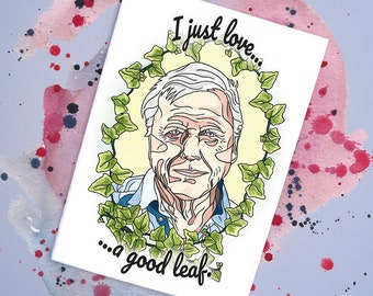 David Attenborough Handmade Card